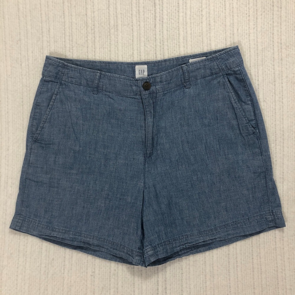 GAP Chambray Shorts 5"‎ Inseam Casual Everyday Blue Denim Size 10
